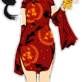 Corona Chan Pretty Chinese Girl vinyl sticker