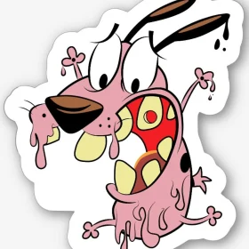 Courage The Cowardly Dog vinyl sticker