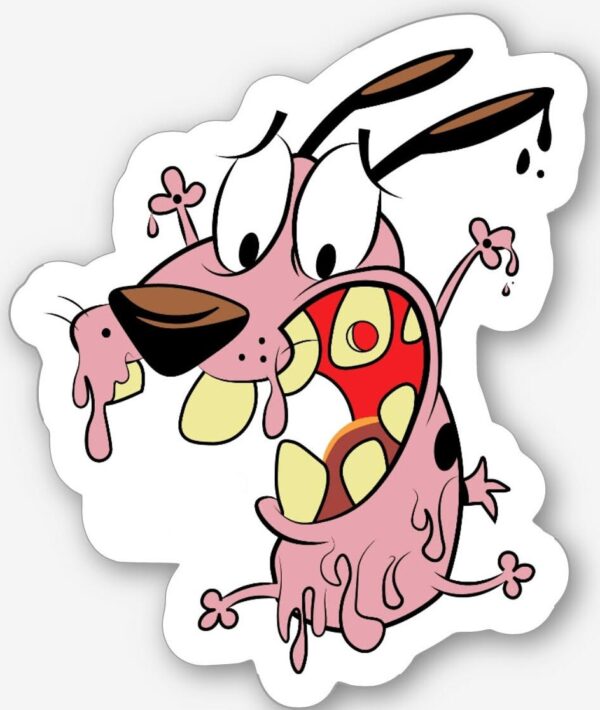 Courage The Cowardly Dog vinyl sticker