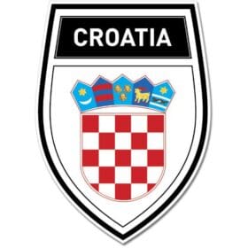 Croatia Shield Coat of Arms Emblem Wall Window Car Sticker Decal