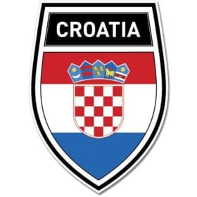 Croatia Shield Crest Wall Window Car Vinyl Sticker Decal