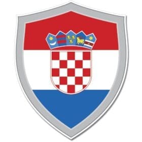 Croatia Shield Flag Wall Window Car Vinyl Sticker Decal