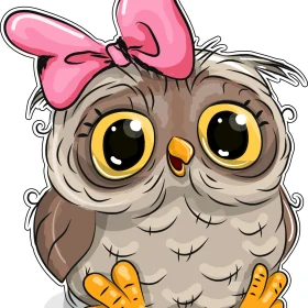 Cute-Baby-Owl-With-Pink-Bow