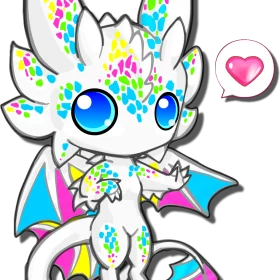 Cute Little Chibi Dragon vinyl sticker