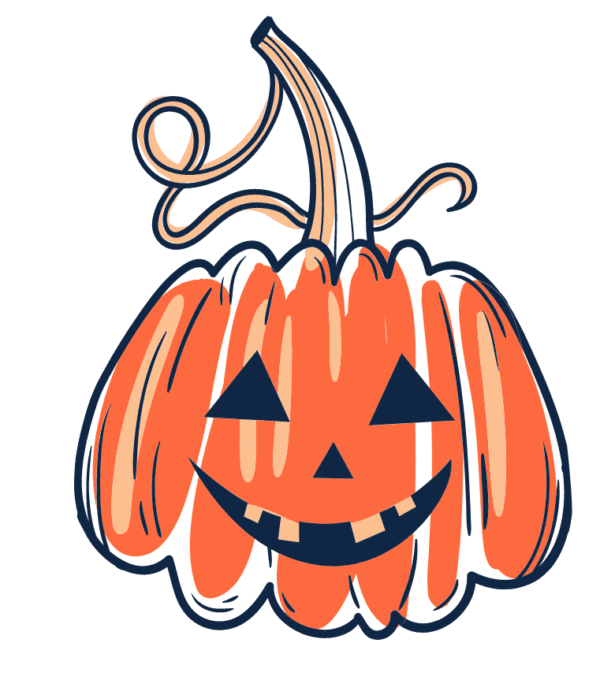 Cute Smiling Halloween Pumpkin Cartoon vinyl sticker