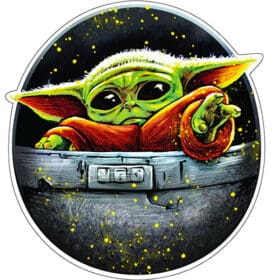 Mandalorian Child Baby Yoda vinyl sticker
