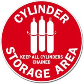 Cylinder Storage Area Round Sign Wall Window Car Vinyl Sticker