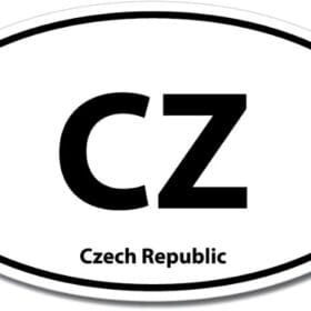 Czech Republic CZ Euro Oval Wall Window Car Sticker Decal