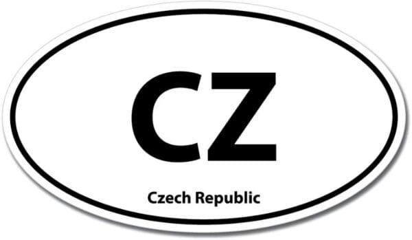 Czech Republic CZ Euro Oval Wall Window Car Sticker Decal