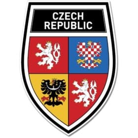 Czech Republic Shield Coat of Arms Emblem Wall Window Sticker Decal