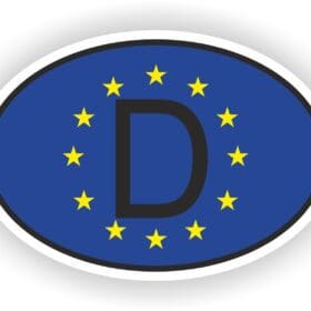 D GERMANY CODE OVAL EUROPEAN UNION FLAG STICKER.JPG