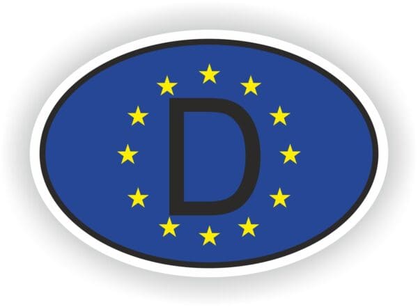 D GERMANY CODE OVAL EUROPEAN UNION FLAG STICKER.JPG