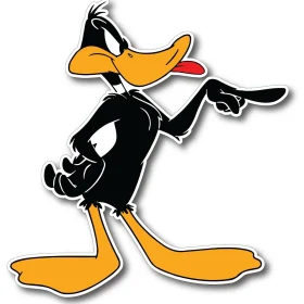 Daffy Duck Looney Tunes Merrie Melodies Famous Cartoon Character Classic Animated Series For Kids And Adults Popular Humor TV Show vinyl sticker