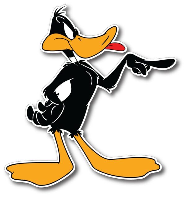 Daffy Duck Looney Tunes Merrie Melodies Famous Cartoon Character Classic Animated Series For Kids And Adults Popular Humor TV Show vinyl sticker