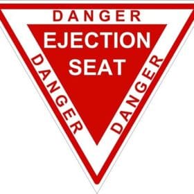 DANGER EJECTION SEAT WARNING VINYL STICKER.JPG