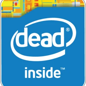 DEAD INSIDE Funny PC Computer vinyl sticker