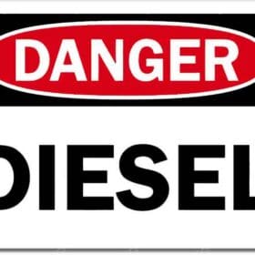 Danger Diesel Sign Wall Window Car Vinyl Sticker