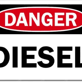Danger Diesel Sign Wall Window Car Vinyl Sticker