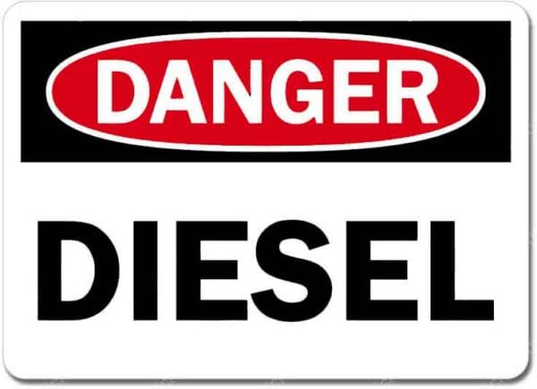 Danger Diesel Sign Wall Window Car Vinyl Sticker