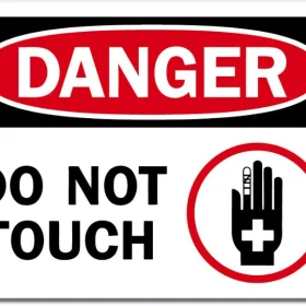 Danger Do Not Touch Sign Wall Window Car Vinyl Sticker