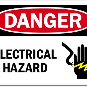 Danger Electrical Hazard Sign Wall Window Car Vinyl Sticker