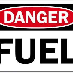 Danger Fuel Sign Wall Window Car Vinyl Sticker