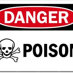 Danger Poison Skull Sign Wall Window Car Vinyl Sticker