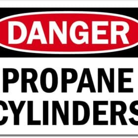 Danger Propane Cylinders Sign Wall Window Car Vinyl Sticker