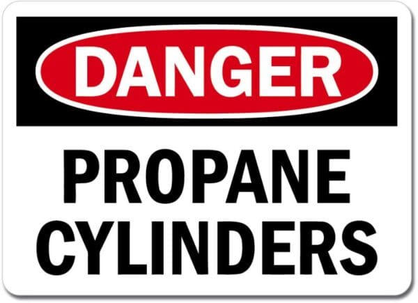 Danger Propane Cylinders Sign Wall Window Car Vinyl Sticker