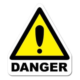 Danger Sign Wall Window Car Vinyl Sticker Decal