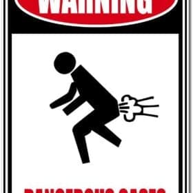Dangerous Fart Gases Wall Window Car Vinyl Sticker