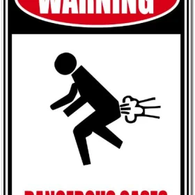 Dangerous Fart Gases Wall Window Car Vinyl Sticker