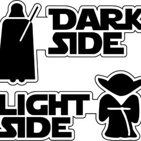 Dark Side Light Side Switch vinyl sticker