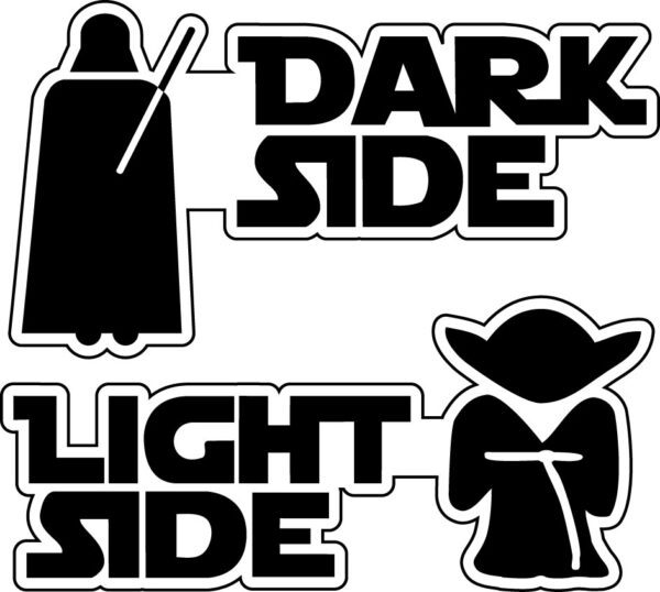 Dark Side Light Side Switch vinyl sticker