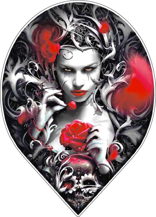 Dark Witch Mystic Death Rose Gothic Fantasy Tattoo vinyl sticker