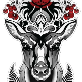 Deer Tattoo Phoenix Rebel Alliance Symbol vinyl sticker