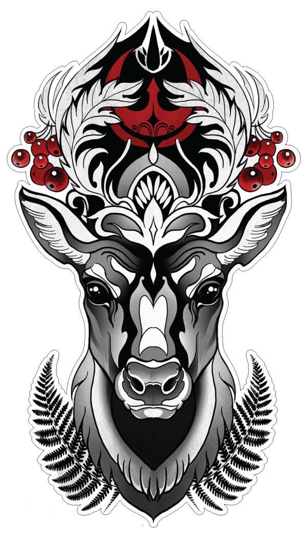 Deer Tattoo Phoenix Rebel Alliance Symbol vinyl sticker