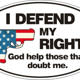 Defend Gun vinyl sticker