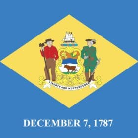 Delaware State Flag Wall Window Car Vinyl Sticker Decal