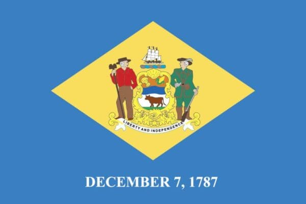 Delaware State Flag Wall Window Car Vinyl Sticker Decal