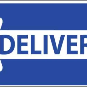 Deliveries Leftt Arrow Sign Vinyl Sticker