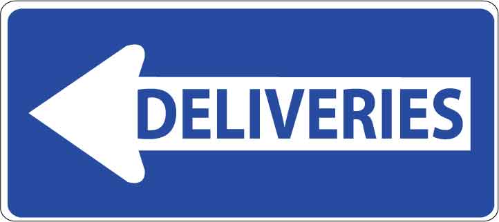 Deliveries Leftt Arrow Sign Vinyl Sticker Ag Design 