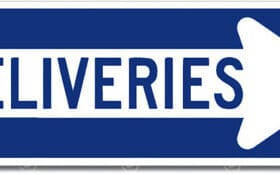 Deliveries Right Arrow Sign Wall Window Car Vinyl Sticker