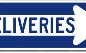 Deliveries Right Arrow Sign Wall Window Car Vinyl Sticker