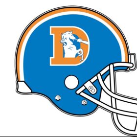 Denver Broncos 6 vinyl sticker