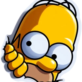 Homer Simpson Peeking The Simpsons Cartoon Peek Cool Peekabo The Best Peekers vinyl sticker