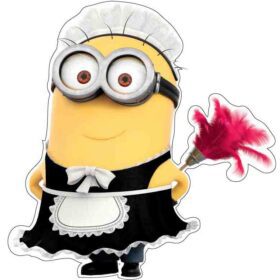 Despicable Me Minion Maid Uniform vinyl sticker