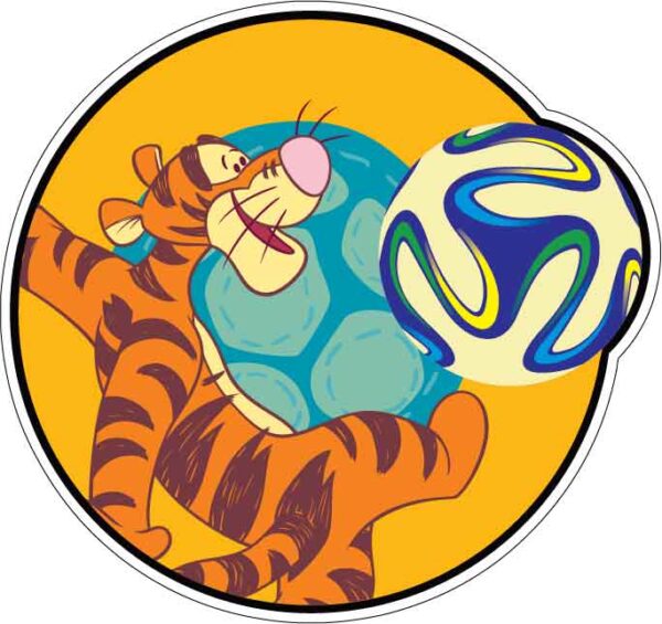 Disney Tigger Winnie The Pooh Football vinyl sticker