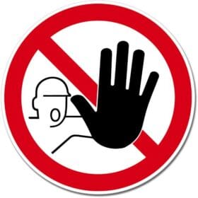 Do Not Enter Hand Round Sign Wall Window Car Vinyl Sticker