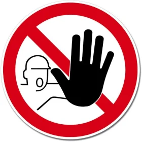 Do Not Enter Hand Round Sign Wall Window Car Vinyl Sticker